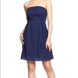Strapless eyelet dress